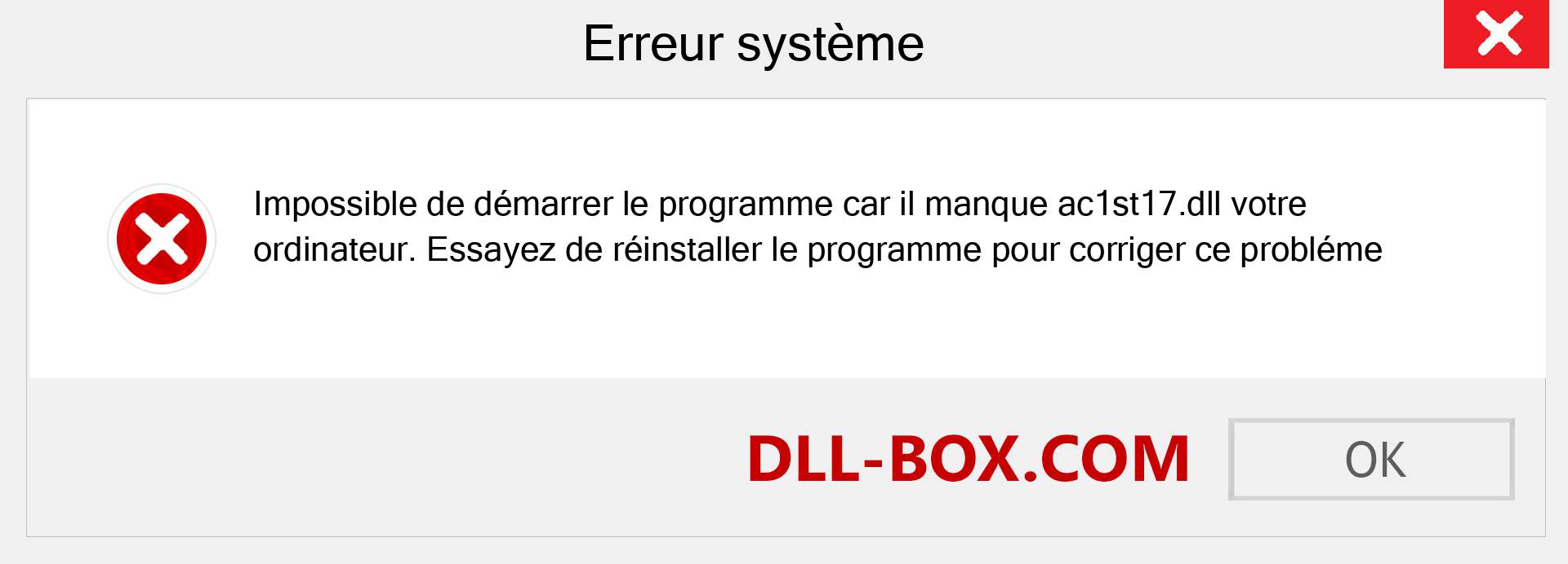 Le fichier ac1st17.dll est manquant ?. Télécharger pour Windows 7, 8, 10 - Correction de l'erreur manquante ac1st17 dll sur Windows, photos, images